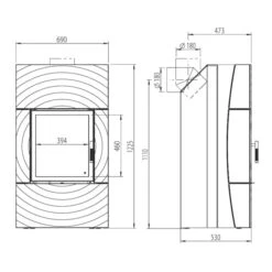 Kaminofen LEDA FONDIA Wasserführend -Cocoon Verkäufe Kaminofen LEDA FONDIA Wasserfuehrend 010201019 3 119543