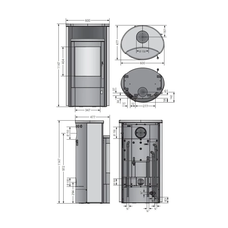 Kaminofen ORANIER Pori Aqua | Wasserführend 4 Kaminofen ORANIER Pori Aqua | Wasserführend – Bild 4