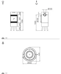 Kaminofen Spartherm Passo XS Tripod -Cocoon Verkäufe Kaminofen Spartherm Passo XS tripod 010101032 5 115546