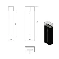Ethanol-Kamin Kratki ROMEO -Cocoon Verkäufe ethanol kamin kratki romeo abmessungenjpg 3 140292