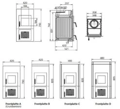 Kachelofeneinsatz LEDA Rubin K17 -Cocoon Verkäufe kachelofeneinsatz leda rubin k17 abmessungen10jpg 4 9467