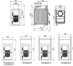 Kachelofeneinsatz LEDA Rubin K18 -Cocoon Verkäufe kachelofeneinsatz leda rubin k18 abmessungenjpg 4 10447