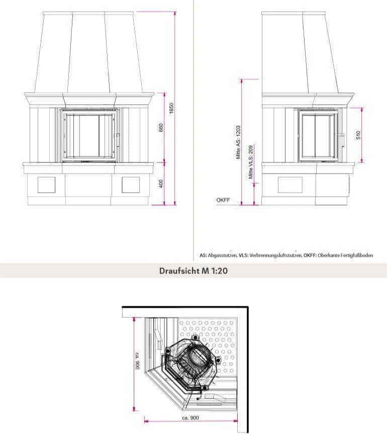 Kaminbausatz Camina S4 Eck | Eckkamin Mit Prismatischer Scheibe 3 Kaminbausatz Camina S4 Eck | Eckkamin Mit Prismatischer Scheibe – Bild 3
