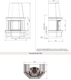Kaminbausatz Camina S4 Front | Prismatische Scheibe -Cocoon Verkäufe kaminbausatz camina s4 front abmessungenjpg 3 7729