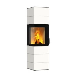 Kaminbausatz Neocube S10 Black & White | Eckkamin