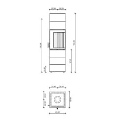 Kaminbausatz Neocube S20 Black & White | Eckkamin -Cocoon Verkäufe kaminbausatz neocube s20 black and white abmessungenjpg 3 146590