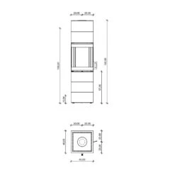 Kaminbausatz Neocube S30 Black & White | 3-Seiten-Kamin -Cocoon Verkäufe kaminbausatz neocube s30 black and white abmessungenjpg 5 146338