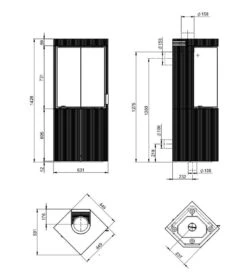 Cocoon Verkäufe -Cocoon Verkäufe kaminbausatz nordpeis quadro colorado white exclusive abmessungen 2 79449