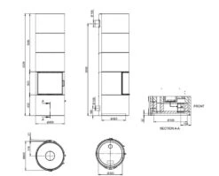 Kaminbausatz Nordpeis Salzburg R High | Gebogene Scheibe -Cocoon Verkäufe kaminbausatz nordpeis salzburg r high abmessungen 3 95960