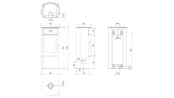 Kaminofen Kratki FALCON W | Mit Warmhaltefach | Tür Selbstschließend -Cocoon Verkäufe kaminofen kratki falcon w abmessungenjpg 4 143221
