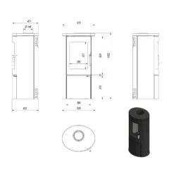 Kaminofen Kratki KOZA AB | Tür Selbstschließend -Cocoon Verkäufe kaminofen kratki koza ab abmessungenjpg 3 143368