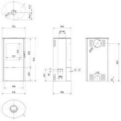 Kaminofen Kratki KOZA AB ROLLO -Cocoon Verkäufe kaminofen kratki rollo abmessungenjpg 5 141055