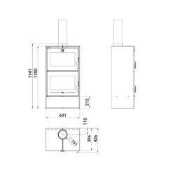 Kaminofen LACUNZA ALTEA | Mit Backfach -Cocoon Verkäufe kaminofen lacunza altea abmessungenjpg 5 135017