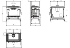 Kaminofen LA NORDICA Isotta Evo -Cocoon Verkäufe kaminofen lanordica isotta evo abmessungen 2 4809