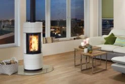 Kaminofen LEDA COLONA Lite -Cocoon Verkäufe kaminofen leda colona lite 2 ringe tuer rund weiss milieu 6 87131