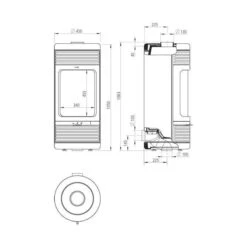 Kaminofen LEDA NOVIA C -Cocoon Verkäufe kaminofen leda novia c abmessungenjpg 2 5343