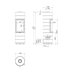 Kaminofen LEDA PEPPA Tec -Cocoon Verkäufe kaminofen leda peppa tec abmessungen 3 37728