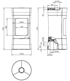 Kaminofen LEDA VISPA -Cocoon Verkäufe kaminofen leda vispa abmessungenjpg 2 4141