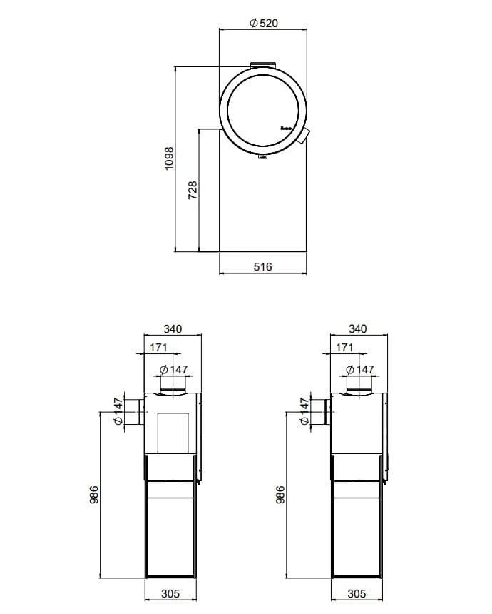 Kaminofen Nordpeis Me Glas 3 Kaminofen Nordpeis Me Glas – Bild 3