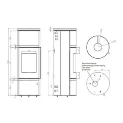 Kaminofen ORANIER Corso W+ 2.0 -Cocoon Verkäufe kaminofen oranier corso w 20 abmessungen 4 105248