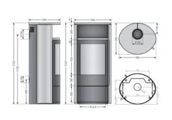 Kaminofen ORANIER Polar Neo 8 -Cocoon Verkäufe kaminofen oranier polar neo 8 abmessungen 4 103268