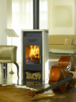 Kaminofen WAMSLER Yara -Cocoon Verkäufe kaminofen wamsler yara schwarz sandstein milieujpg 6 138020