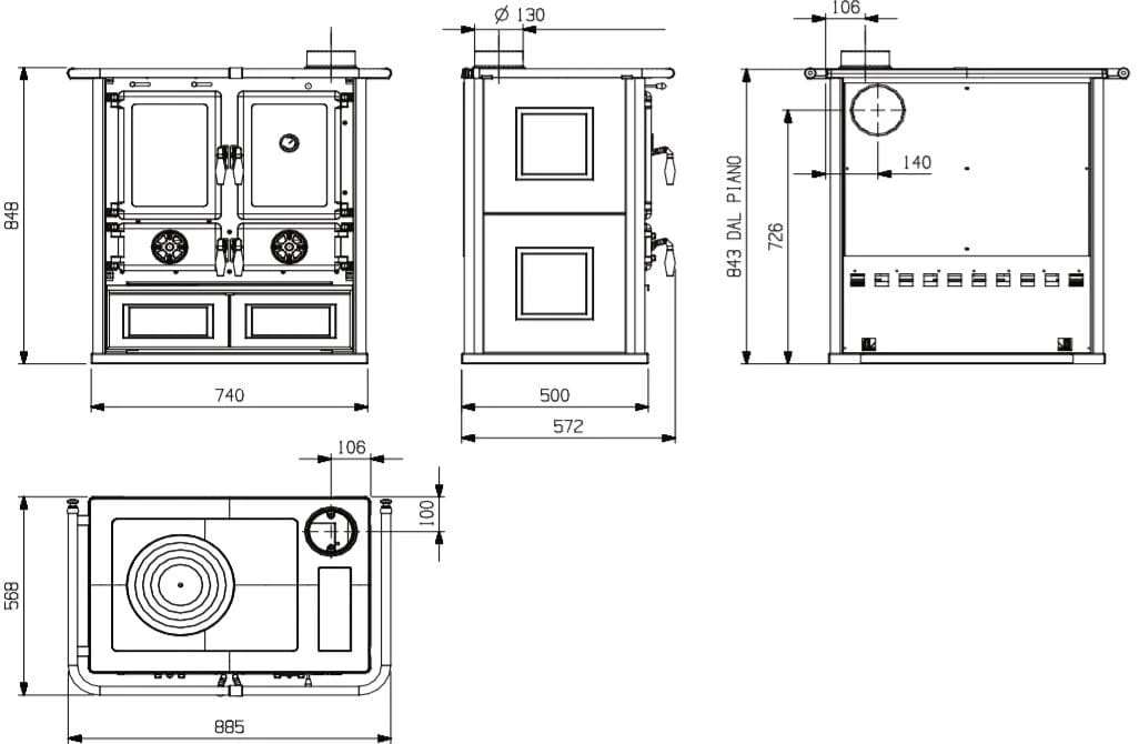 Küchenofen LA NORDICA Rosetta BII 2 Küchenofen LA NORDICA Rosetta BII – Bild 2